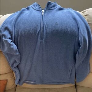 Travis Mathew Blue Zip-Up Sweater